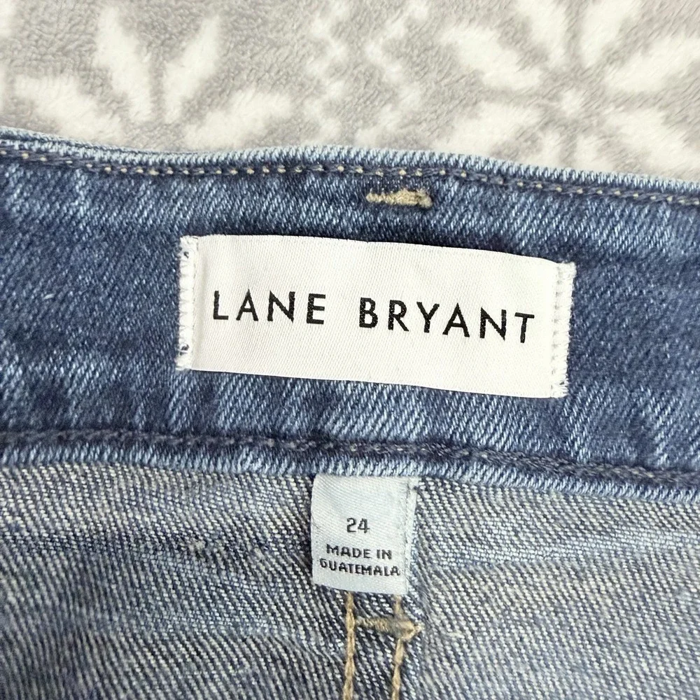 Lane Bryant‎ High Rise Girlfriend Flex Signature Fit Ripped Plus Size 24 Casual